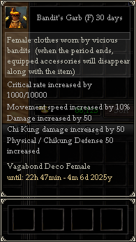 Bandit's Garb deco